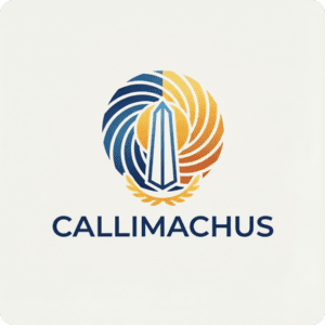 Callimachus logo with abstract design.