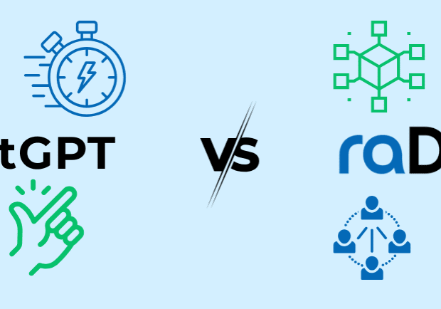 ChatGPT versus raDAR comparison graphic.